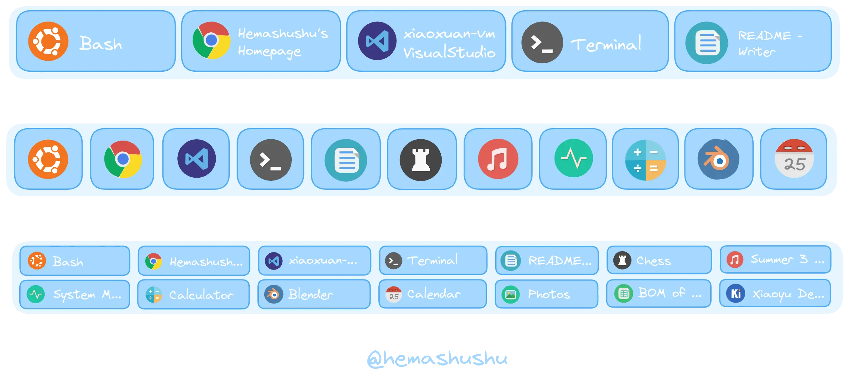 Different styles of taskbar when windows increases